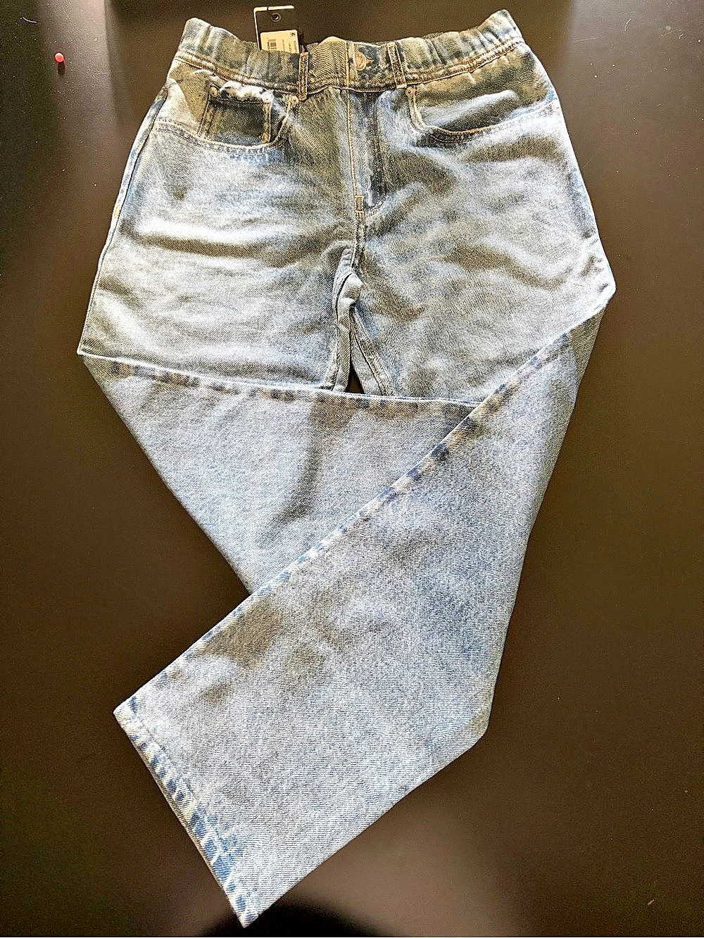 rag & bone Unisex Mini rb Miramar Wide Leg Sweatpant Jeans Size 9-10